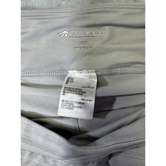 Ideology Gray XXL Performance Moisture-Wicking Tiered Athletic Skort - Picture 12 of 16